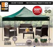 Bushbaby Pointy Gazebo 3m x 3m Includes Stability Ropes & Legs-Each