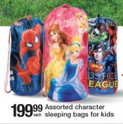 Assorted Character Sleeping Bags For Kids-Each
