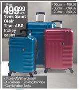 Yves Saint Clair Titan ABS Trolley Cases-Each