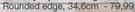 White Style Platter Range Rounded Edge 34cm/6cm-Each
