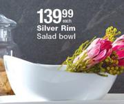 Silver Rim Salad Bowl-Each