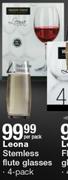 Leona Stemless Flute Glasses 4's Pack-Per Pack