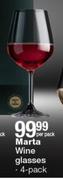 Marta Wine Glasses 4's Pack-Per Pack