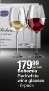 Bohemia Red/White Wine Glasses 6's Pack-Per Pack