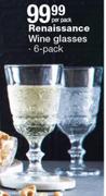 Renaissance Wine Glasses 6's Pack-Per Pack