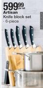 Artisan 6 Piece Knife Block Set-Per Set