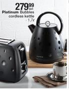 Platinum 1.7Ltr Bubbles Cordless Kettle-Each