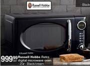 Russell Hobbs 20Ltr Retro Digital Microwave Oven Black/ Cream-Each