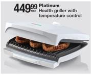 Platinum Health Griller With Temperature Control-Each