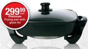 Platinum Frying Pan With Glass Lid-Each