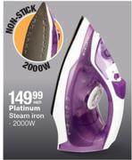 Platinum Non Stick 2000W Steam Iron-Each