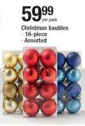 Christmas Baubles 16 Piece-Per Pack