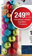 Christmas Mixed Baubles 73 Piece-Per Pack