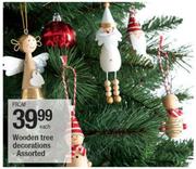 Wooden Tree Decorations-Each