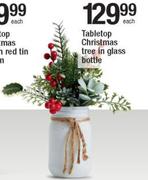 Tabletop Christmas Tree In Glass Bottle-Each