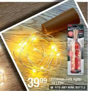Christmas Cork Lights-10 LED's Each
