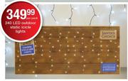240 LED Outdoor Static Icicle Lights-Per Pack