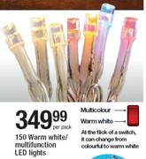150 Warm White/Multifunction LED Lights-Per Pack