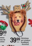 Christmas Pet Reindeer Headband-Each