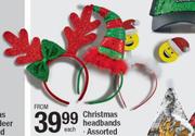 Christmas Headbands-Each