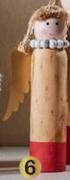 Small Wooden Angel With Red Base