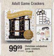 Christmas Celebration Game Crackers-6's Per Pack