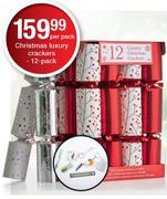 Christmas Luxury Crackers-12's Per Pack