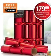 Christmas Luxury 37cm Crackers-8's Per Pack