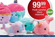 Plush Narwhal 55cm-Each
