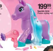 Sparkle Girlz Ponies Styling Set-Per Set