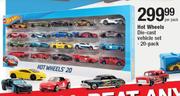 Hot Wheels Die Cast Vehicle Set-20's Per Pack