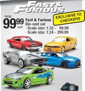 Fast & Furious Die Cast Car Scale Size 1:24-Each