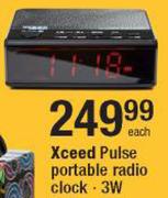 Xceed Pulse Portable Radio Clock 3W-Each