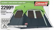 Coleman 4-Man Instant Cabin Tent-Each