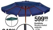 Bush Baby Wooden Market Umbrella 2.7m-Each