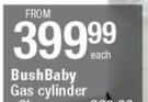 BushBaby Gas Cylinder-Each