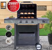BushBaby 3 Burner Gas Braai With Side Burner-Each