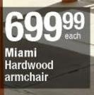 Miami Hardwood Armchair-Each