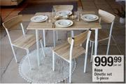 Rose Dinette Set 5 Piece-Per Set