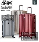 Yves Saint Clair Aluminium Look Trolley Cases Cabin
