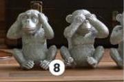 3 Piece Monkey Decor Set
