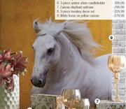White Horse On Yellow Canvas