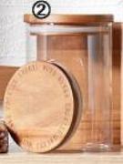 Madera Acacia Wood & Glass Canister Medium