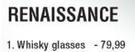 Renaissance Whisky Glasses-Per Pack