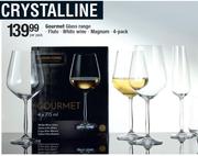 Gourmet Glass Range Flute, White Wine, Magnum 4 Pack-Per Pack