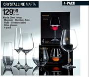 Marta Glass Range Magnum, Stemless Flute, Flute, Stemless Wine, Wine Glasses 4 Pack-Per Pack