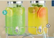 Old Fashioned 3 Piece 2x3L Glass Dispenser Set