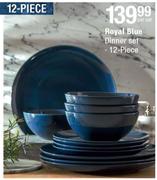 12 Piece Royal Blue Dinner Set-Per Set