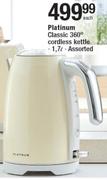 Platinum 1.7Ltr Classic 360' Cordless Kettle