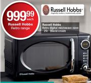 Russell Hobbs 20Ltr Retro Digital Microwave Oven Black/Cream-Each